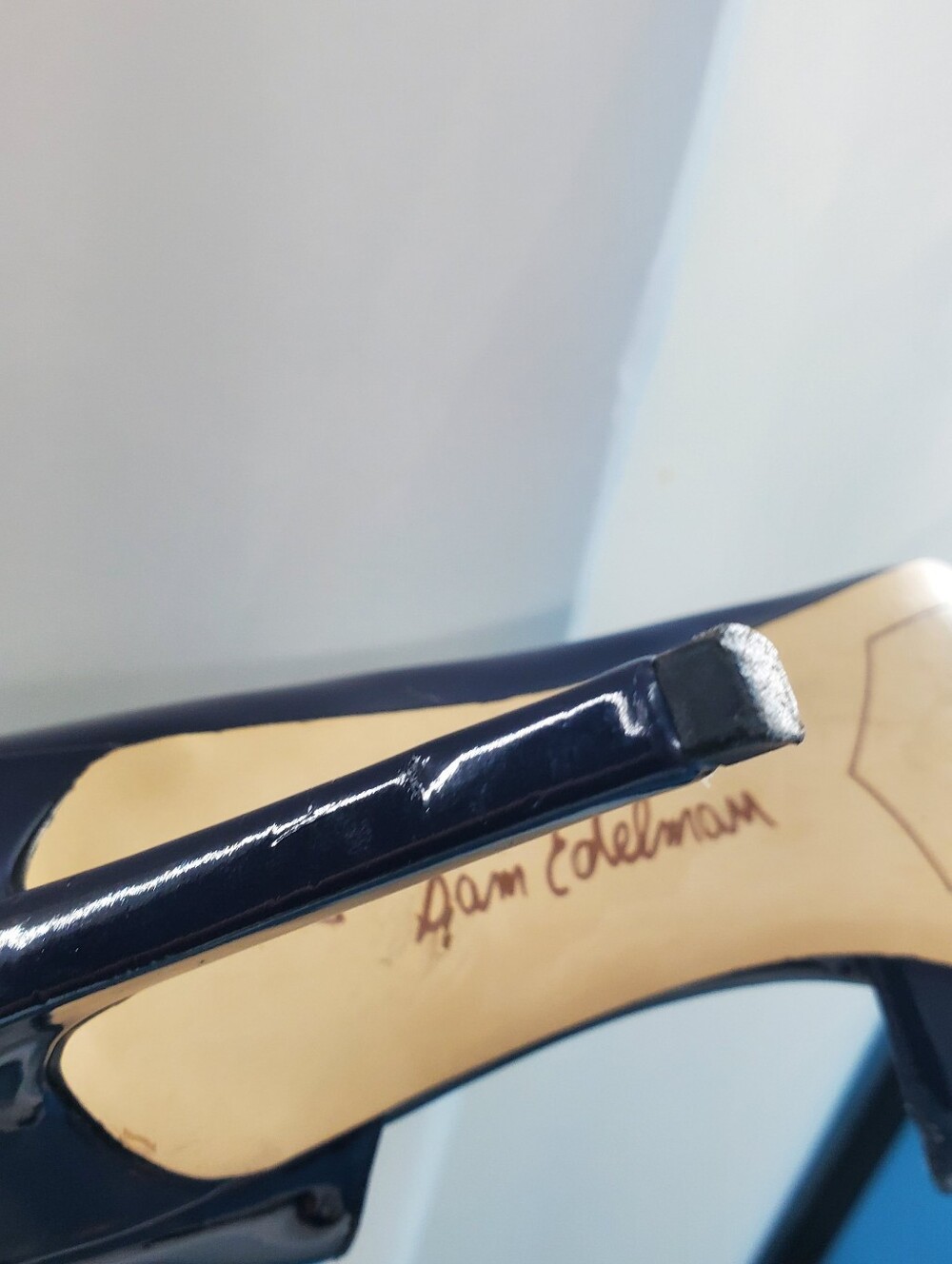 Sam Edelman navy pointed toe heels - Picture 4 of 12